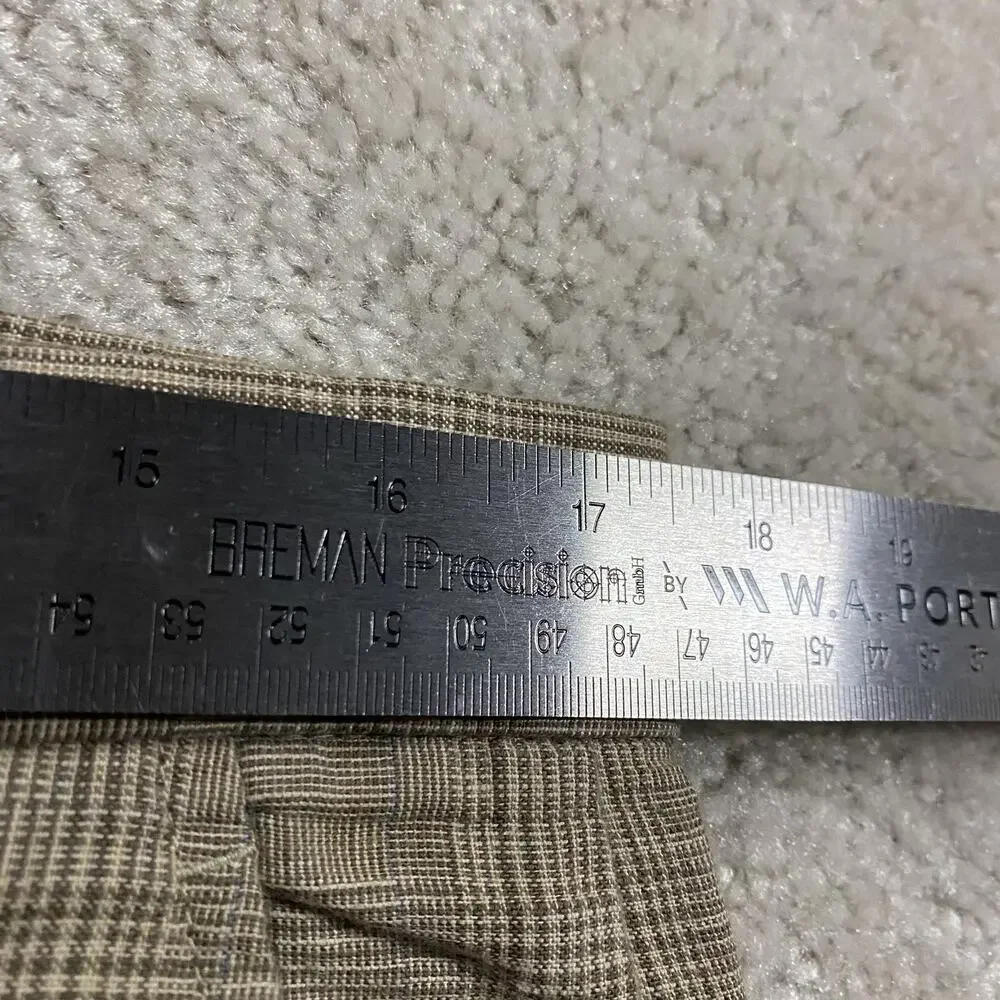 Banana Republic Pants Mens 34x32* Brown Linen Plaid Summer Trousers Glen Check